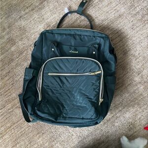 Dark Green Quilted Backpack